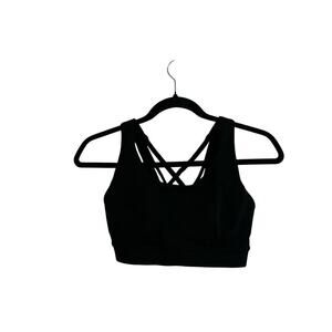 Lululemon Triple Strap Sports Bra Strappy Criss Cross Black 4 Logo Workout